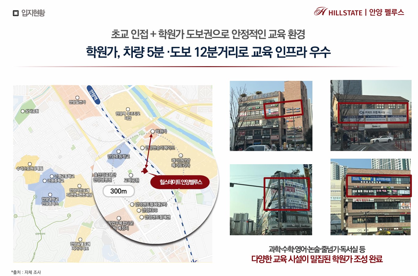 힐스테이트 안양 펠루스 인근 학원가 및 교육 환경